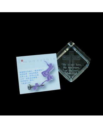 正方形基督教水晶禮品